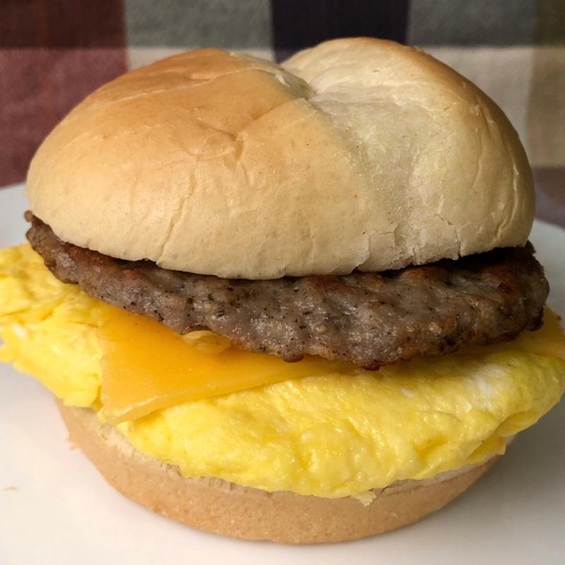 menu item 26 of 37, Sausage Egg & Cheese Breakfast Sandwich
