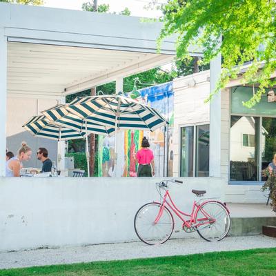 Exterior, patio with guests