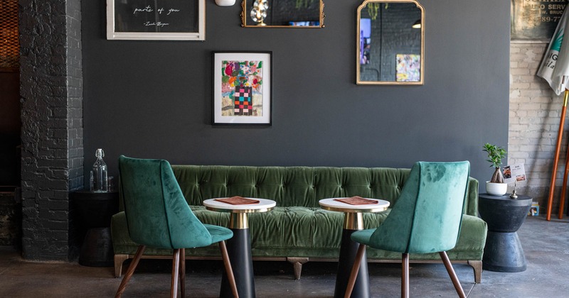 Interior, sofa, table and chairs