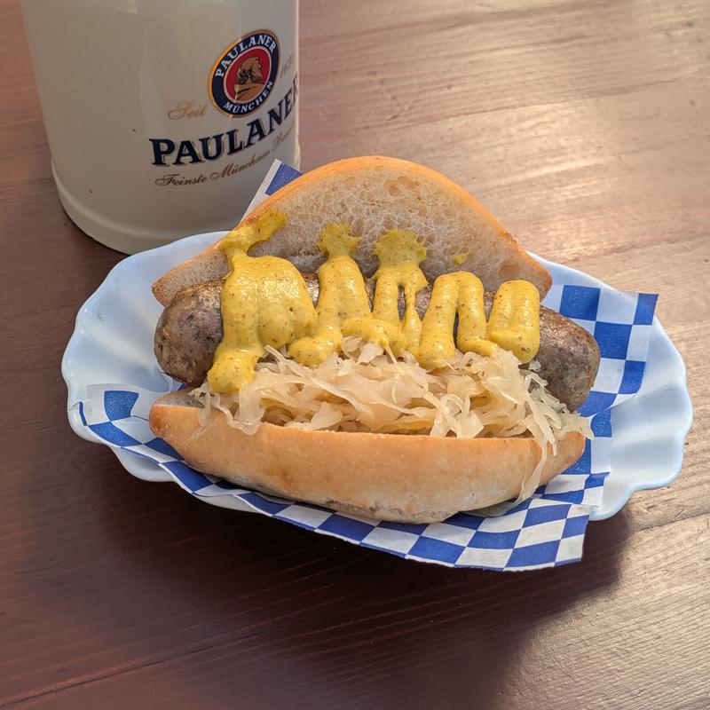 Bratwurstsemmel - Bavarian Hotdog photo