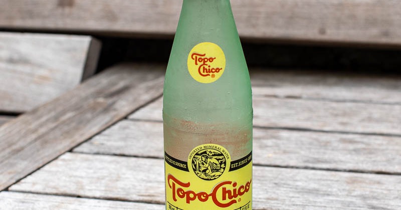 Topo Chico mineral water bottle