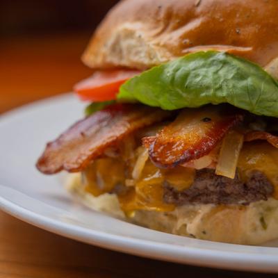 Longhi's Triple Prime Bacon Burger.