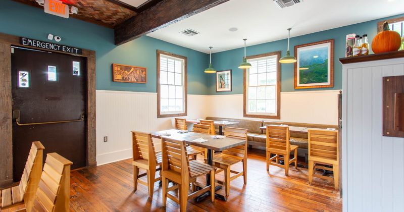 Interior, tables by the window