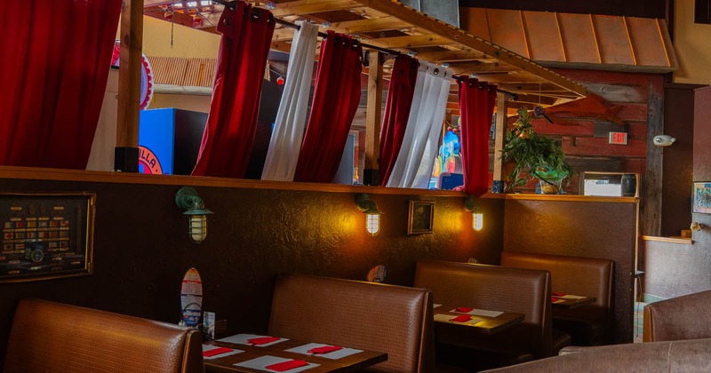 Interior, restaurant booths
