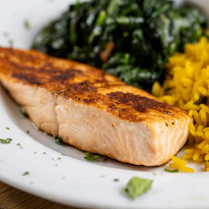 menu item 13 of 14, Blackened Salmon (GF)