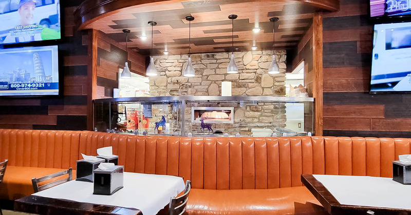 Interior, tables ready for guests