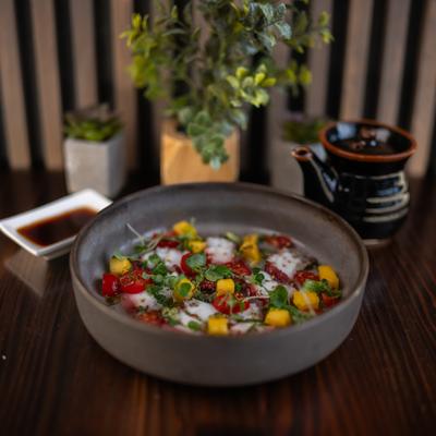 Octopus Carpaccio bowl.