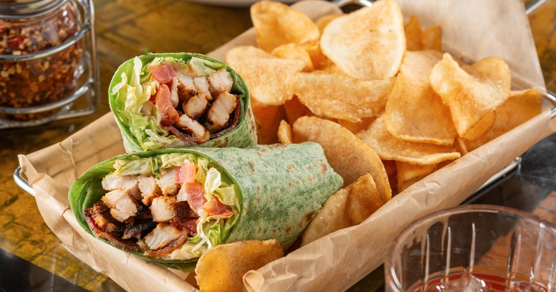 A served wet burrito