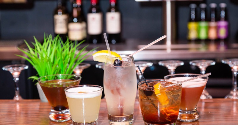 Different types of Craft Cocktails as well as Wine and Beers