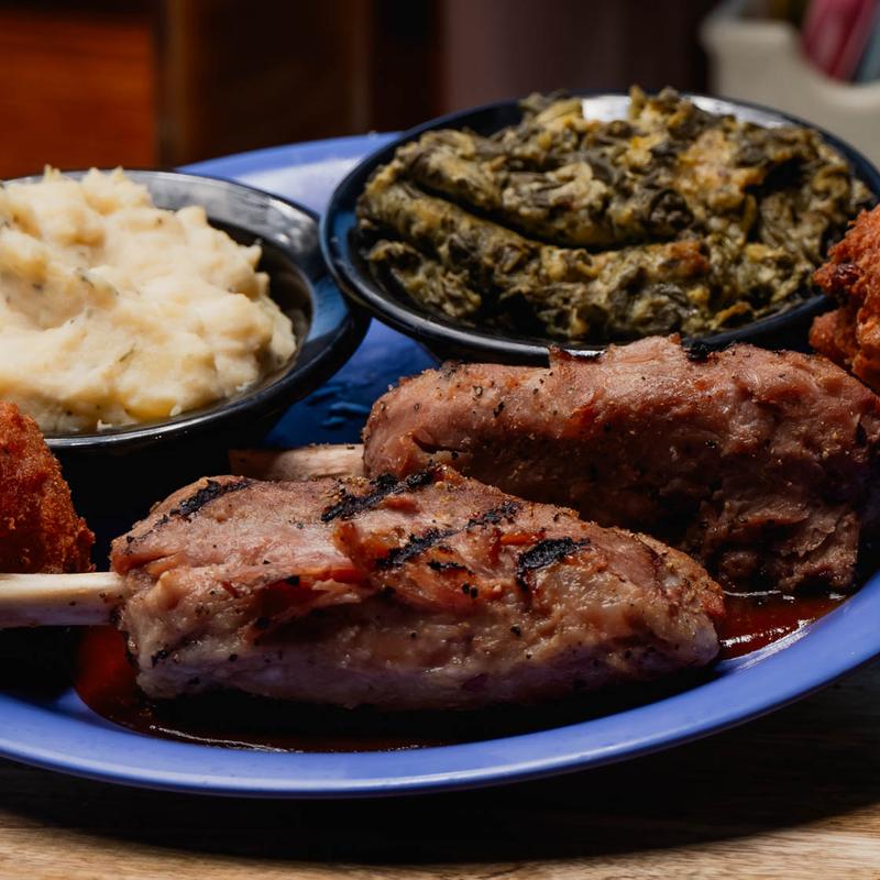 Char-Grilled Pork Shanks photo