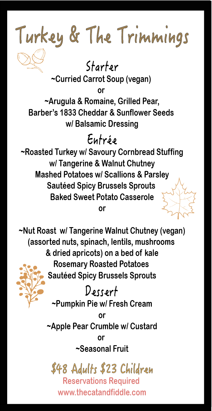thanksgiving menu