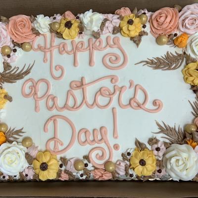 Pastor Appreciation Day celebration cakes