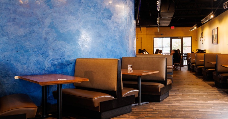 Interior, restaurant booths