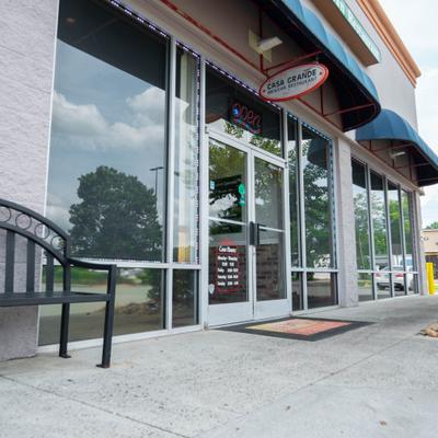 Exterior of Casa Grande Mexican Restaurant.