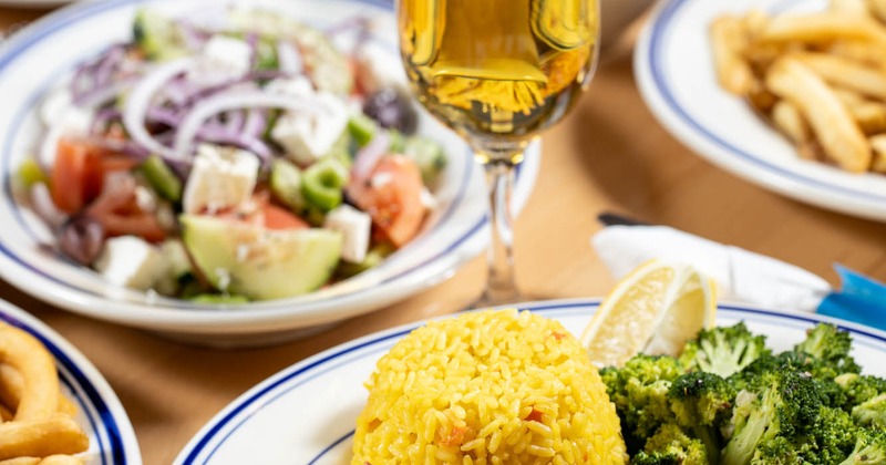 Various food and drinks