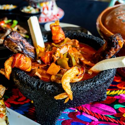 Molcajete, top view.