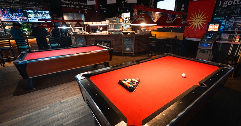 Interior, pool tables area