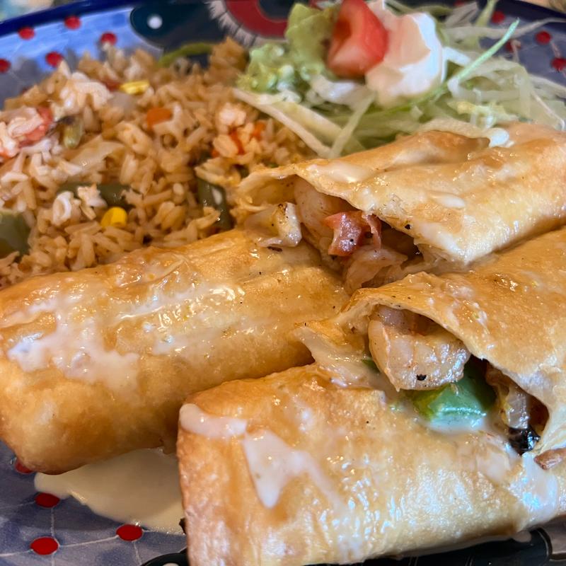 132. Shrimp Chimichangas: Fried or Soft photo