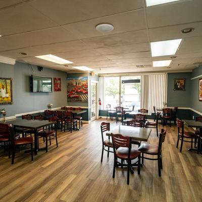 Interior, dining area.
