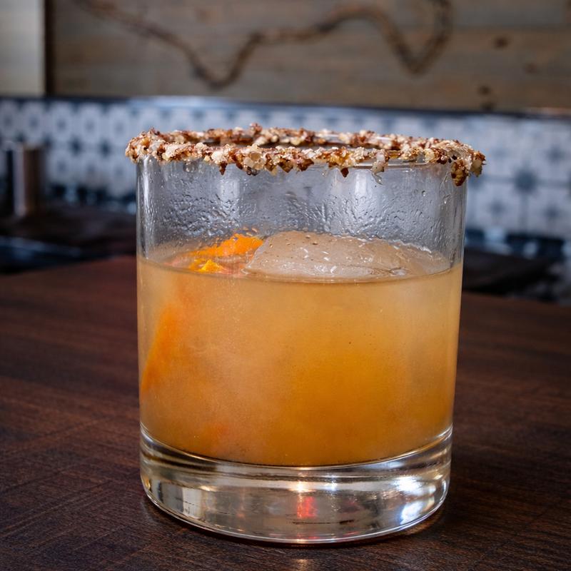menu item 60 of 60, Tar Heel Peach-Pecan Old Fashioned