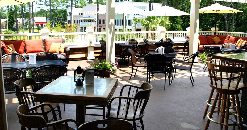 Cozy outdoor patio seating area