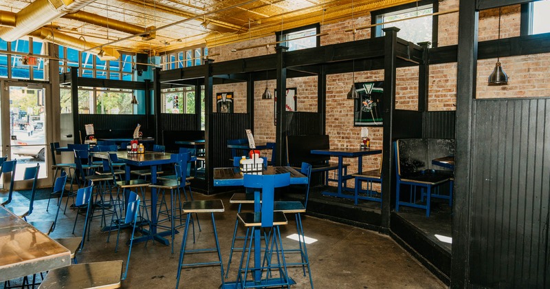 Interior, chairs and tables