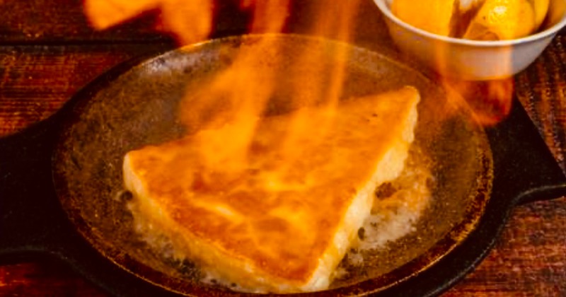 Flaming Saganaki Cheese