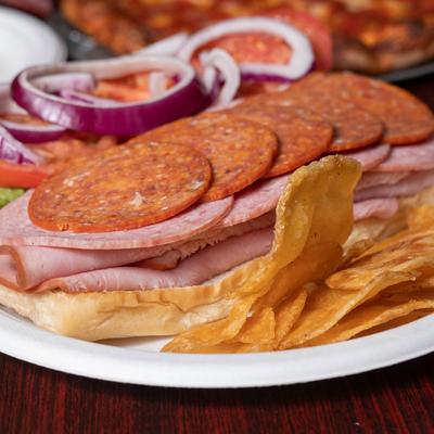 Italian meat combo sandwich.