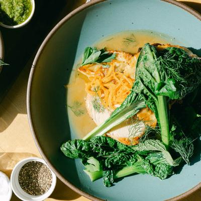 Roasted Chicken dumplings.