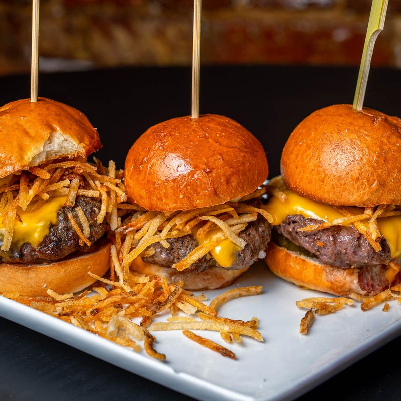 menu item 1 of 8, cheese burger sliders