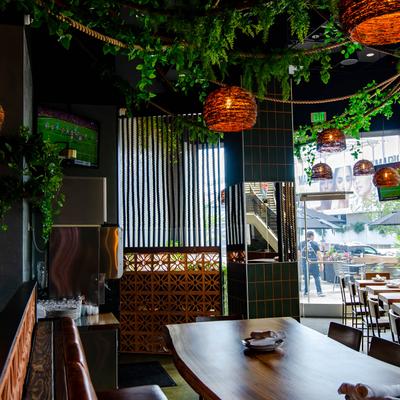 Interior, restaurant dining area.