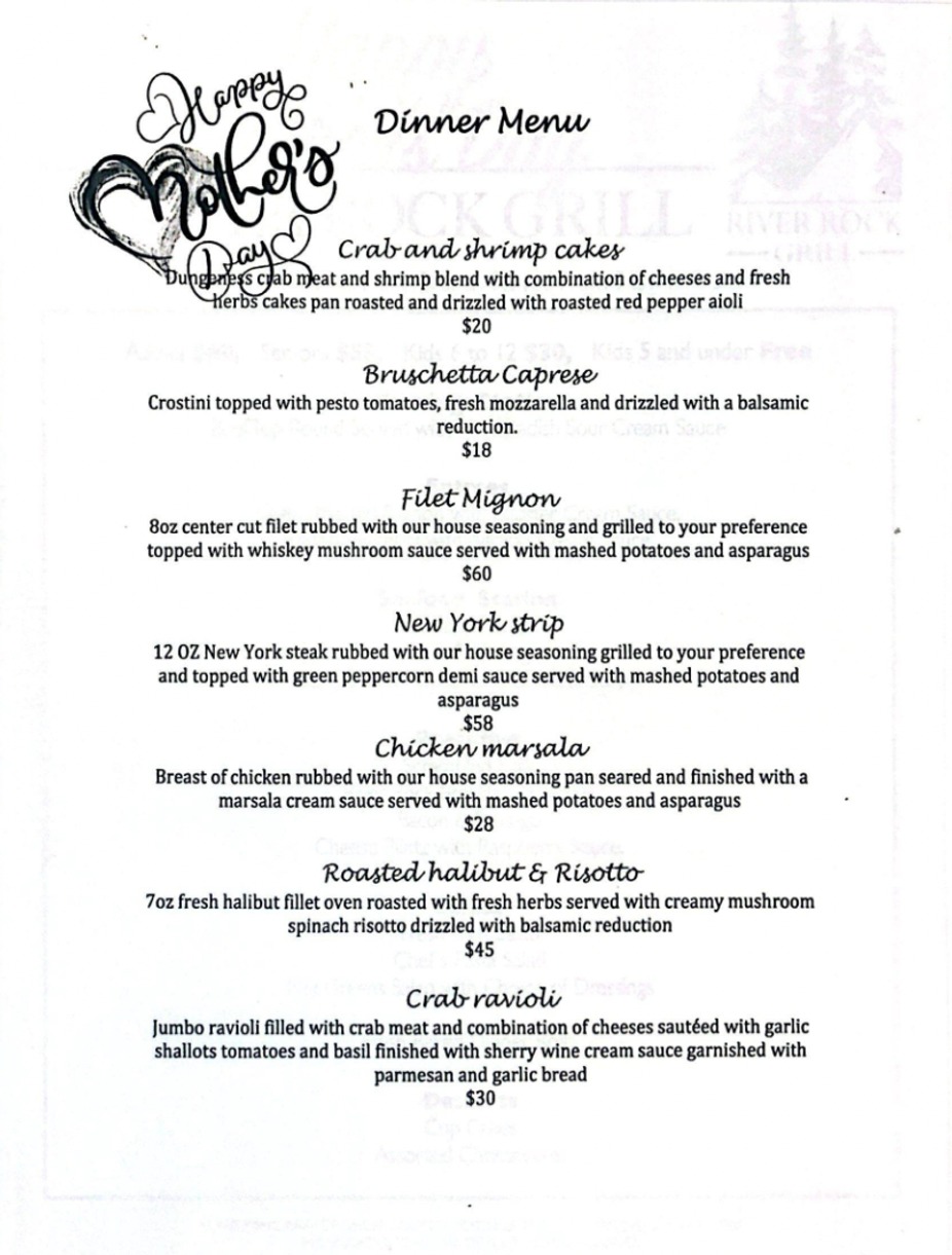 St. Patrick's Day menu