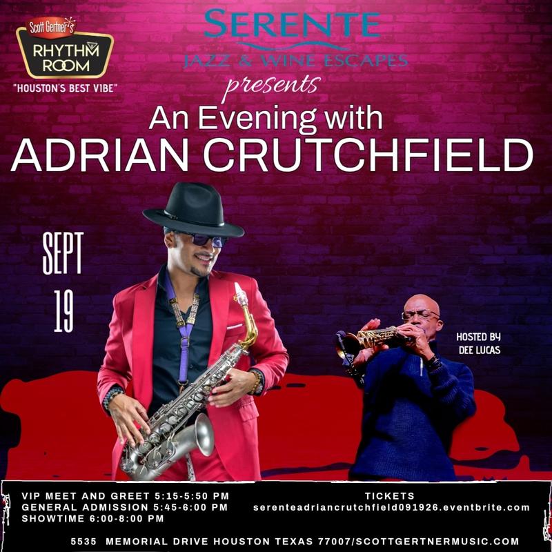 Event image Serente Jaz & Wine Presents Adrian Crutchfield