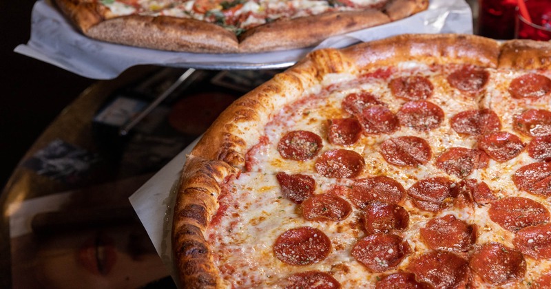 Pepperoni and cheese pizza