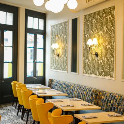 Interior, dining room.