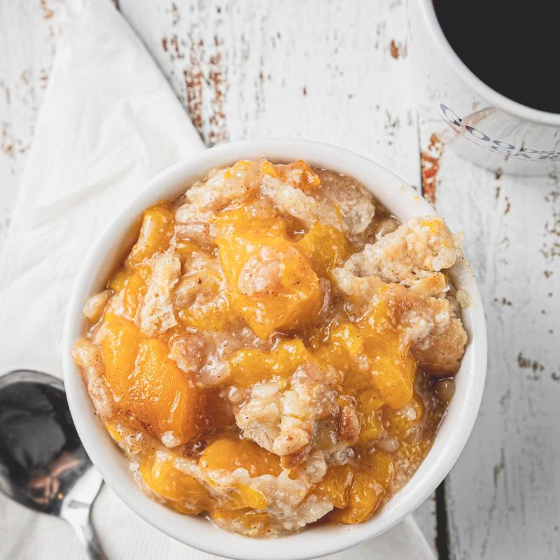 Peach Cobbler a la Mode photo