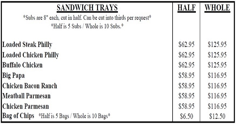 Catering Menu Part 5