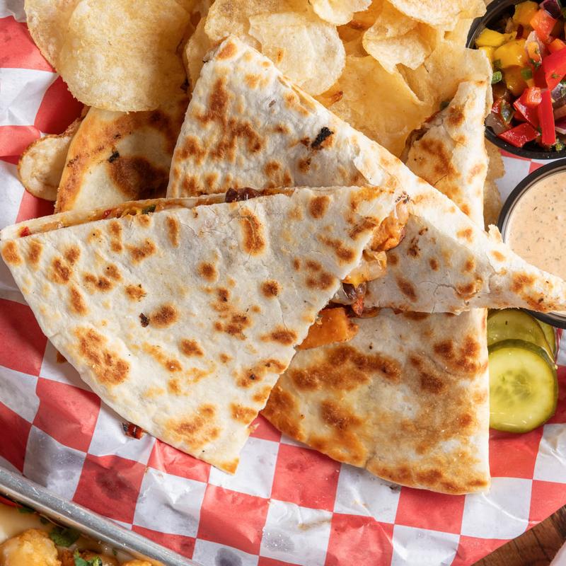 menu item 15 of 39, Smoked Sweet Potato Vegetarian Quesadilla (V)