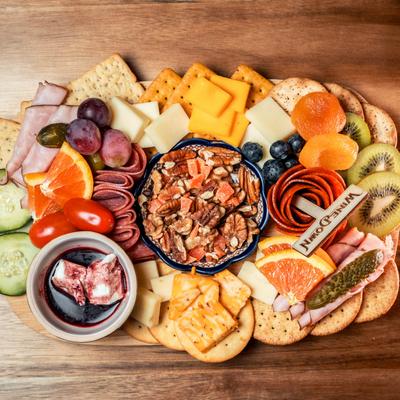 Medium charcuterie, top view.