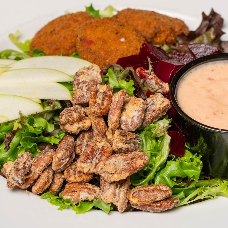 menu item 4 of 11, Fried Goat Cheese & Beet Salad