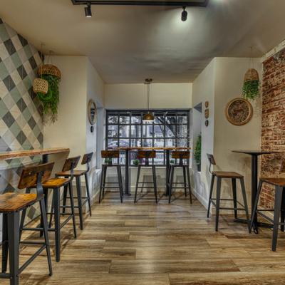 The restaurant's interior.