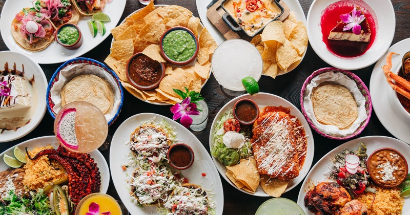 Assorted food dishes