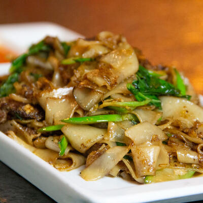 Cooked vegetables dish, extreme closeup