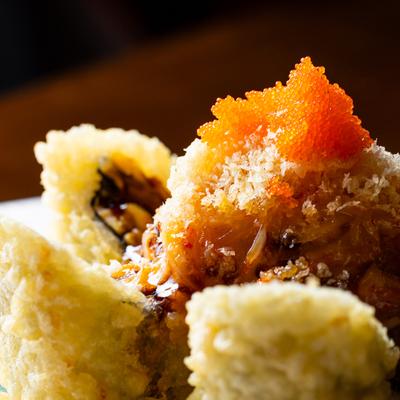 Volcano Roll, close up.