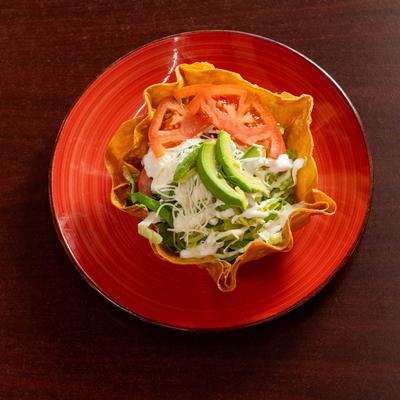 Taco Salad, top view.