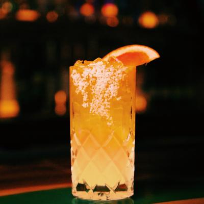 Cocktail drink served