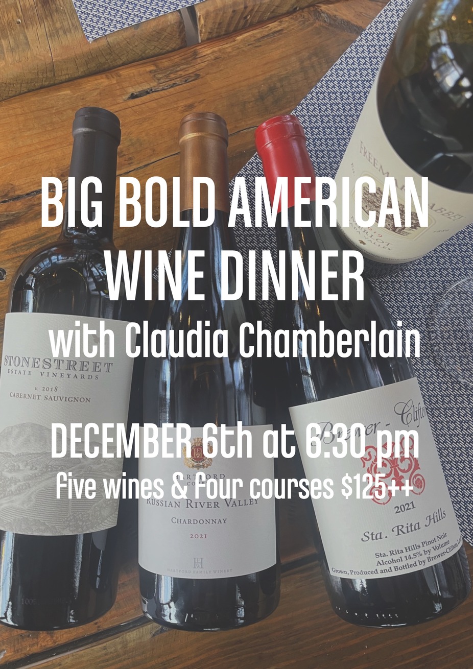 Big Bold American Wine Dinner event photo