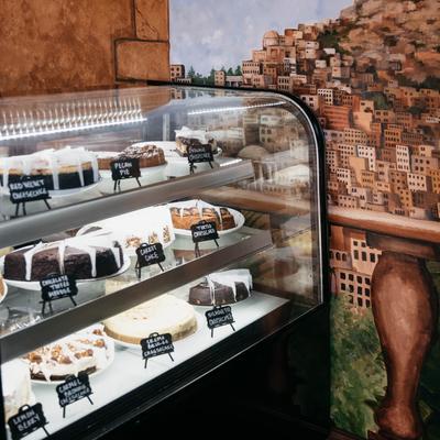 Interior, dessert display case