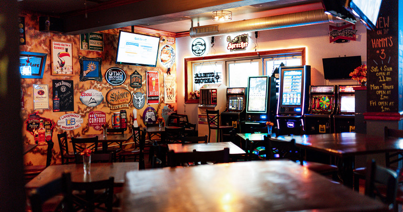 Interior, tables ready for guests