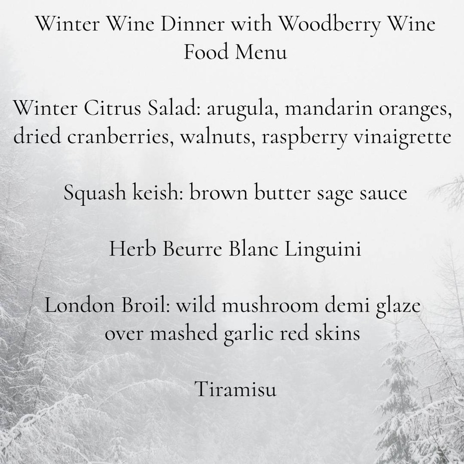 Winter Wine Dinner with Woodberry Wine event photo